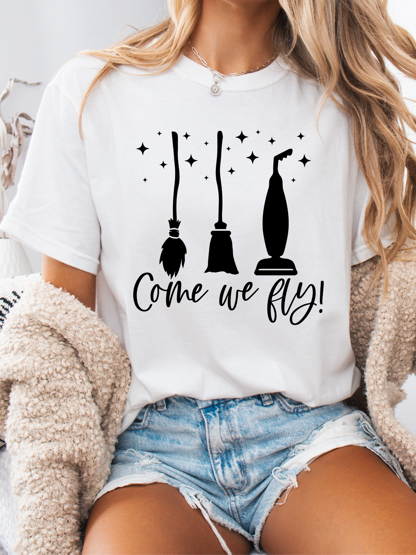 “Come, We Fly” Women’s Top – Hocus Pocus Halloween Hoodie, Sweatshirt, or Tee