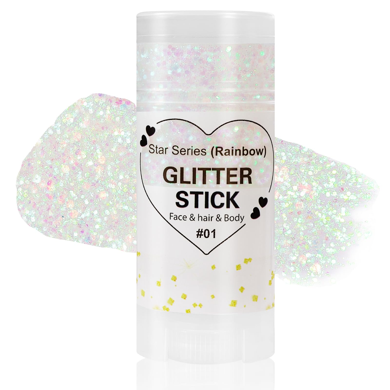 Mysense Patriotic Red White and Blue Body Glitter Stick,4th of July Accessories,Sparkling Face Hair Glitter for Fourth of July Outfit Women Kids,American Pride USA Flag Makeup for Independence Day