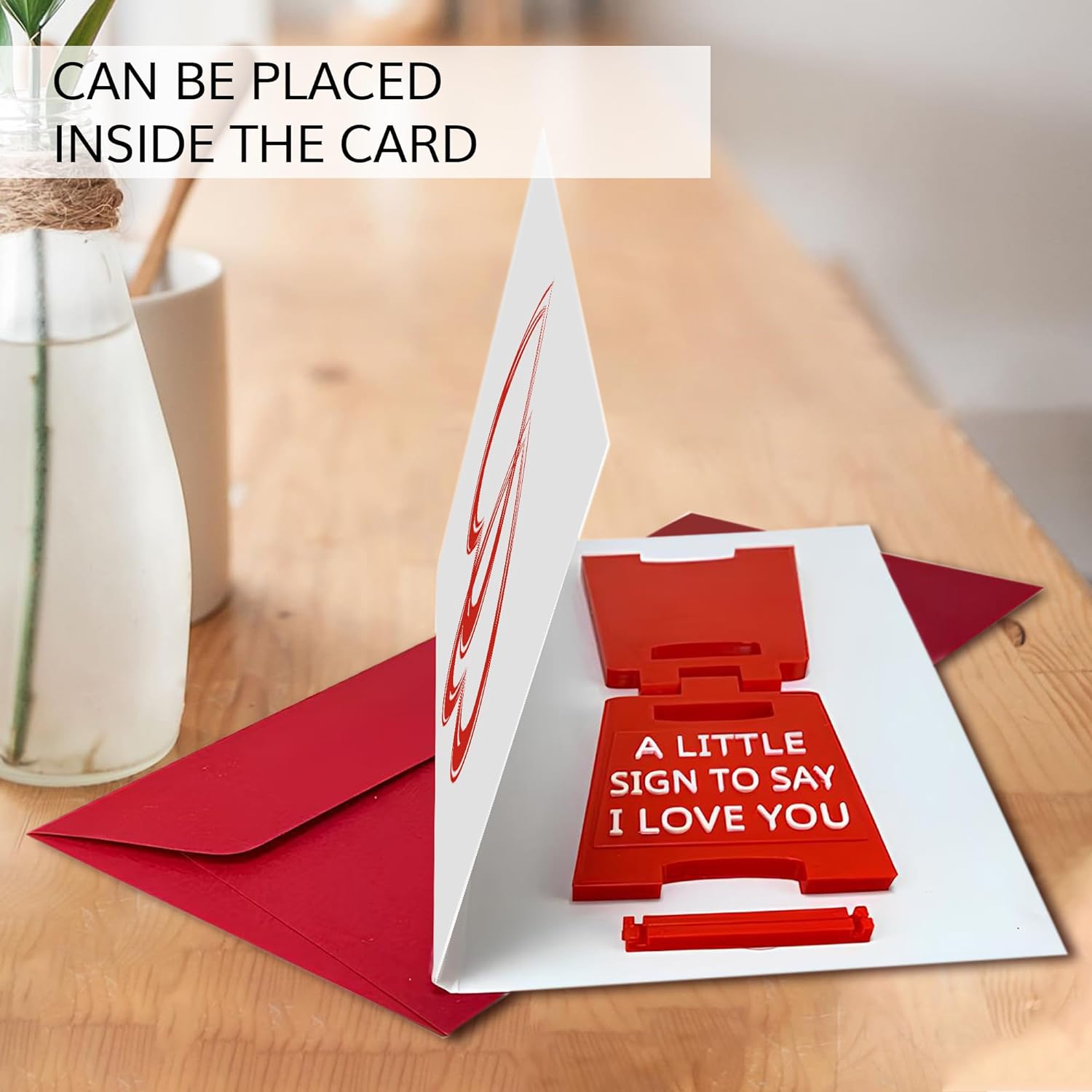 Mini Sign Valentine's Decoration Anniversary Present - Romantic I Love You Sign - Fun Boyfriend - Cute Birthday, Christmas, Wedding Gift for Girlfriend, Wife, Fiancee