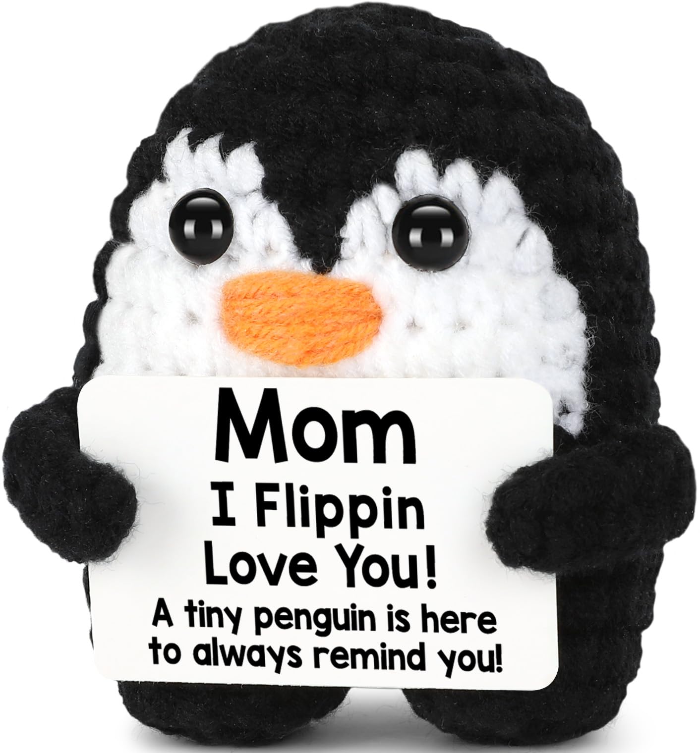 Gifts for Him Her Boyfriend Girlfriend, To My Love Handmade Crochet Penguin Present, Wedding Anniversary Birthday Gift for Women Men, Romantic Christmas I Love You Gift for Couples Wife Husband
