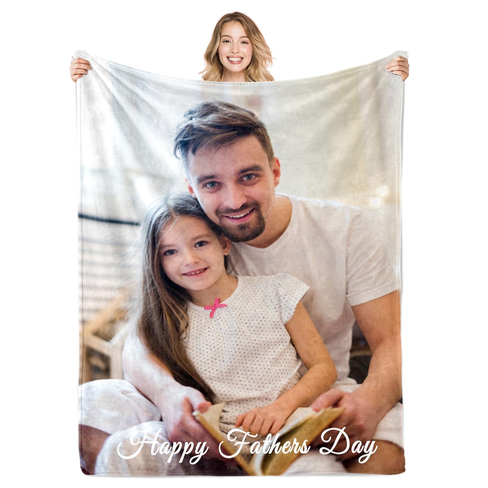 Ships Next Day Custom Photo Blanket for Valentine Day Personalized Thows Blanket with Picture Mothers Day Birthday Gift for Her/Him Customized Gifts for Girlfriend/Boyfriend - Printed in USA