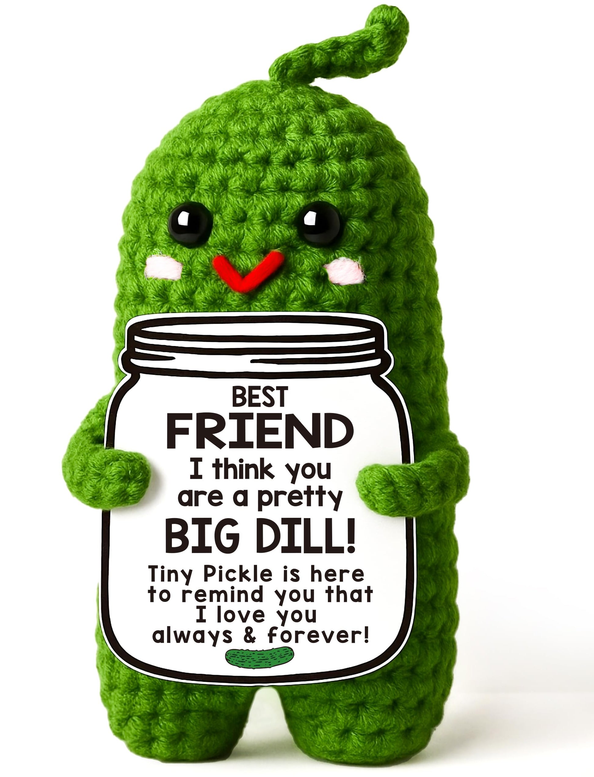 I Love You Gifts for Her, Him, Wife, Husband, Couple, Romantic Gifts for Boyfriend Girlfriend, Anniversary Perfect Gifts for Women Men, Handmade Crochet Pickle