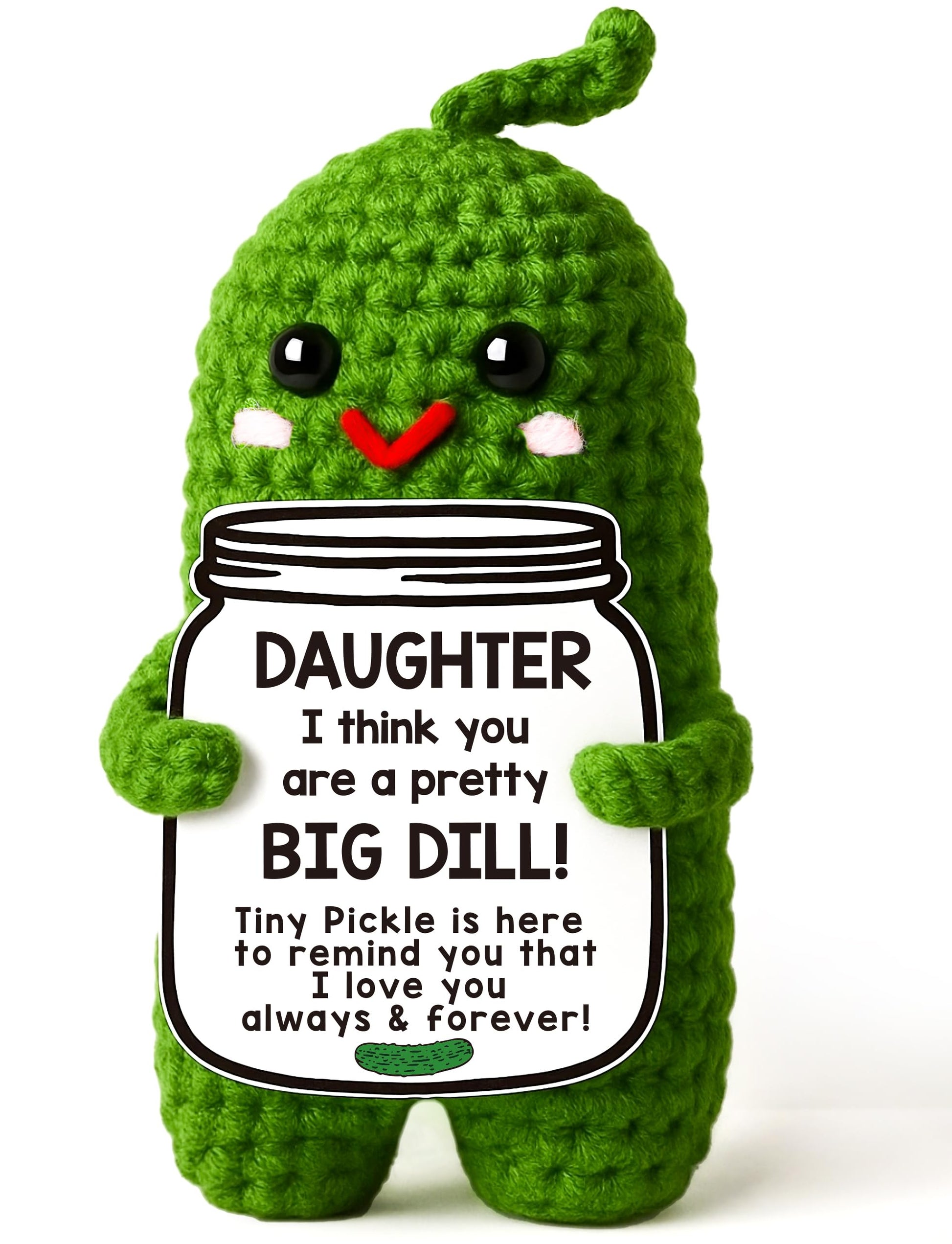 I Love You Gifts for Her, Him, Wife, Husband, Couple, Romantic Gifts for Boyfriend Girlfriend, Anniversary Perfect Gifts for Women Men, Handmade Crochet Pickle