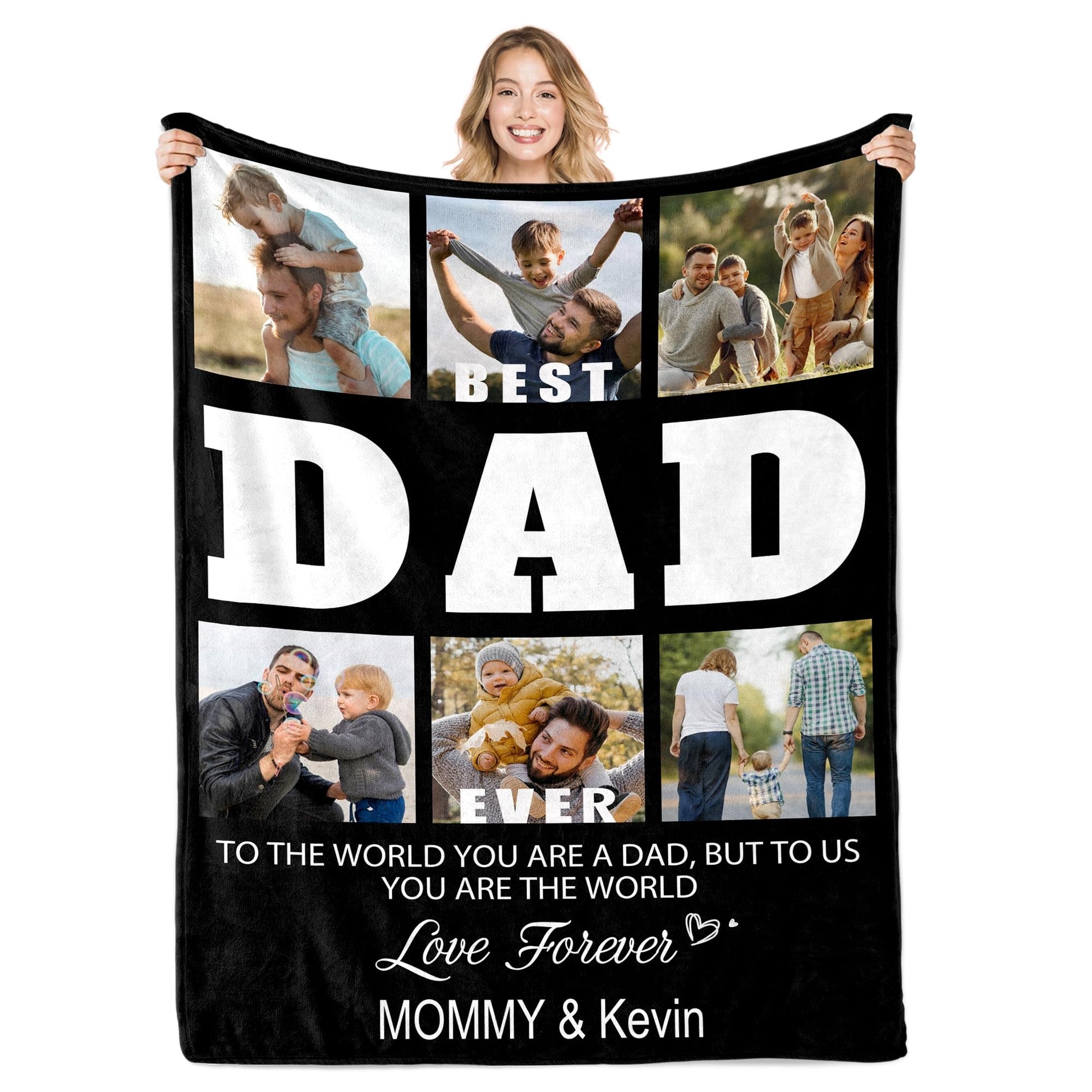 Ships Next Day Custom Photo Blanket for Valentine Day Personalized Thows Blanket with Picture Mothers Day Birthday Gift for Her/Him Customized Gifts for Girlfriend/Boyfriend - Printed in USA