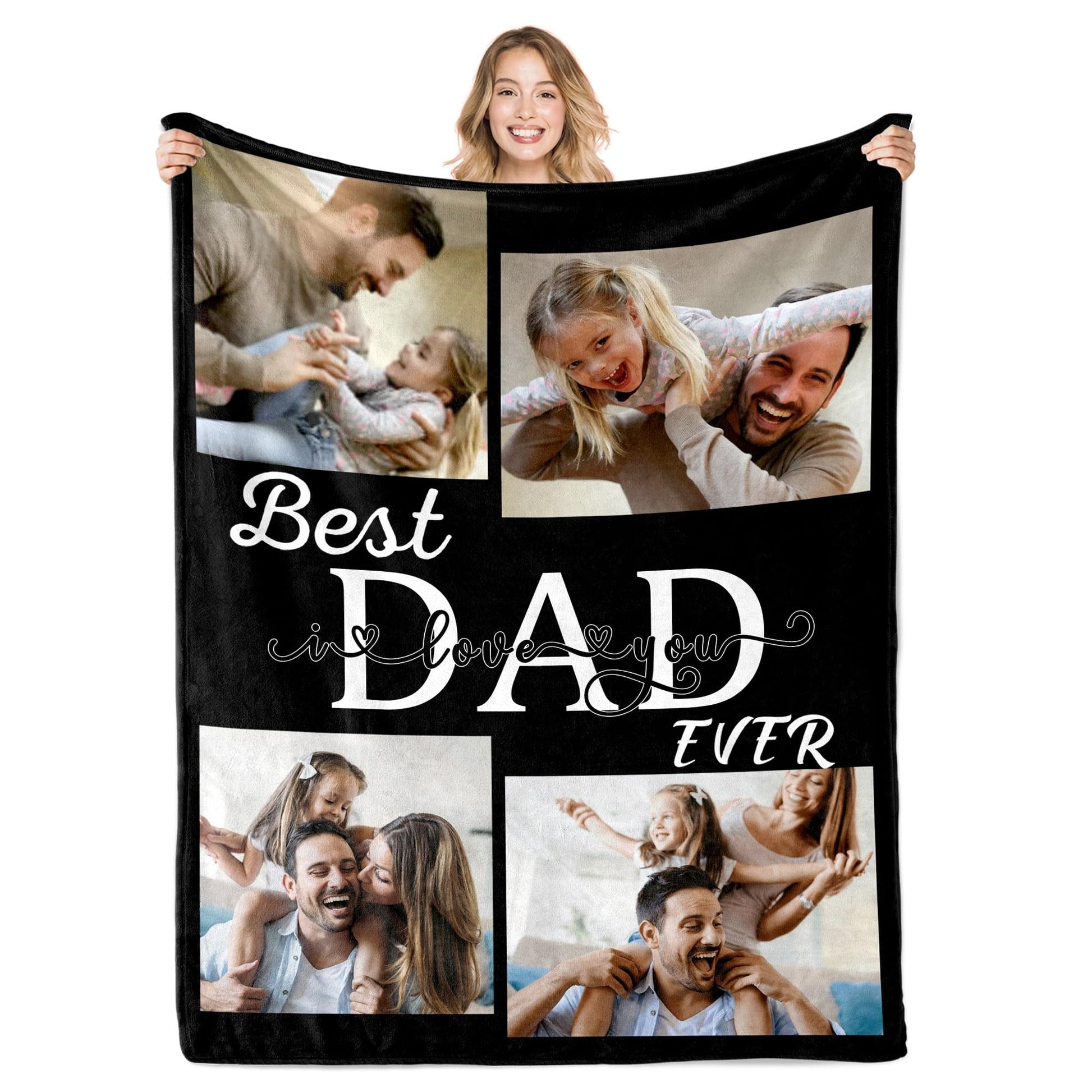 Ships Next Day Custom Photo Blanket for Valentine Day Personalized Thows Blanket with Picture Mothers Day Birthday Gift for Her/Him Customized Gifts for Girlfriend/Boyfriend - Printed in USA