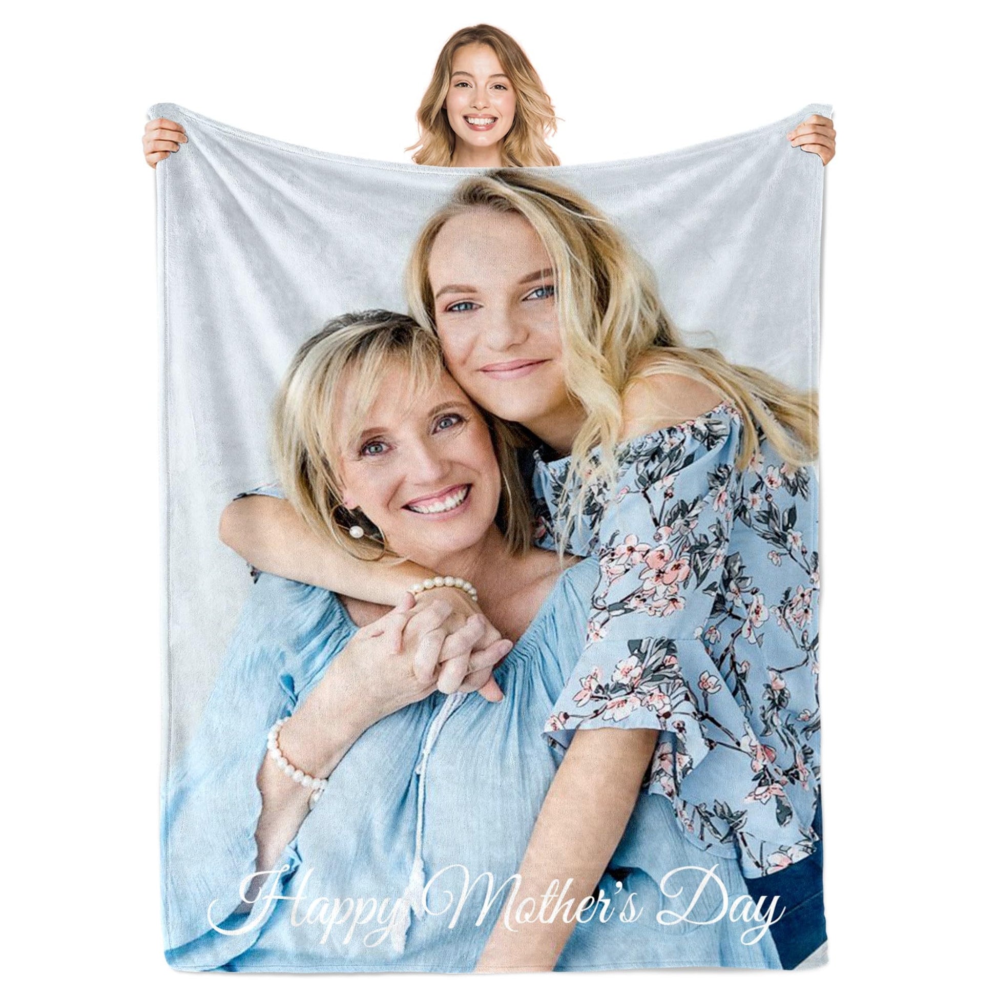 Ships Next Day Custom Photo Blanket for Valentine Day Personalized Thows Blanket with Picture Mothers Day Birthday Gift for Her/Him Customized Gifts for Girlfriend/Boyfriend - Printed in USA