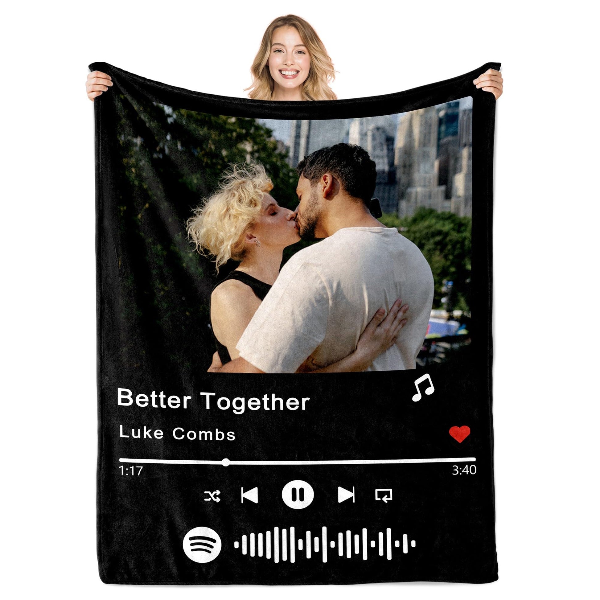 Ships Next Day Custom Photo Blanket for Valentine Day Personalized Thows Blanket with Picture Mothers Day Birthday Gift for Her/Him Customized Gifts for Girlfriend/Boyfriend - Printed in USA