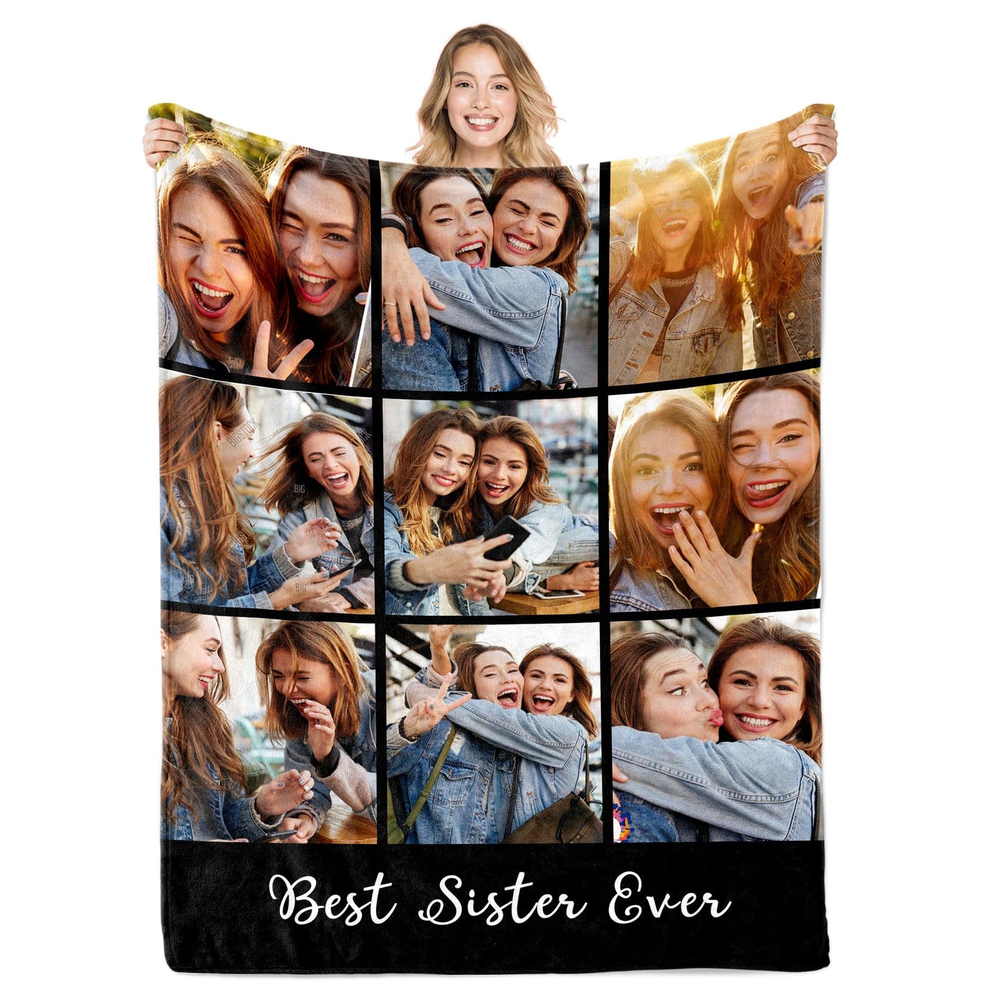 Ships Next Day Custom Photo Blanket for Valentine Day Personalized Thows Blanket with Picture Mothers Day Birthday Gift for Her/Him Customized Gifts for Girlfriend/Boyfriend - Printed in USA