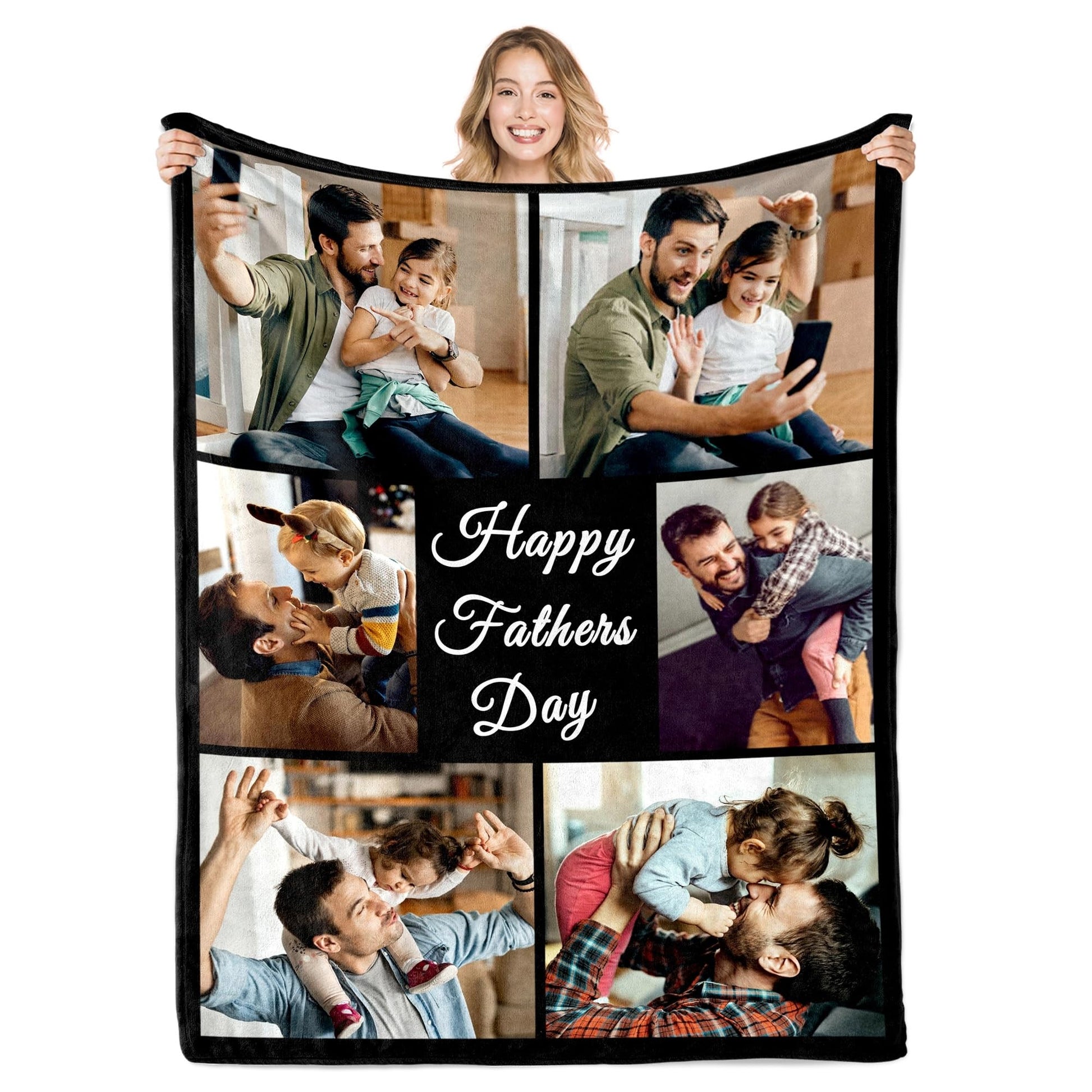 Ships Next Day Custom Photo Blanket for Valentine Day Personalized Thows Blanket with Picture Mothers Day Birthday Gift for Her/Him Customized Gifts for Girlfriend/Boyfriend - Printed in USA