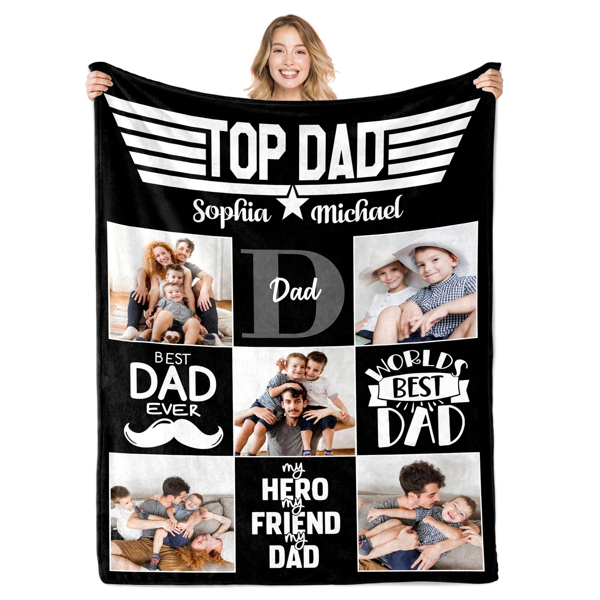 Ships Next Day Custom Photo Blanket for Valentine Day Personalized Thows Blanket with Picture Mothers Day Birthday Gift for Her/Him Customized Gifts for Girlfriend/Boyfriend - Printed in USA