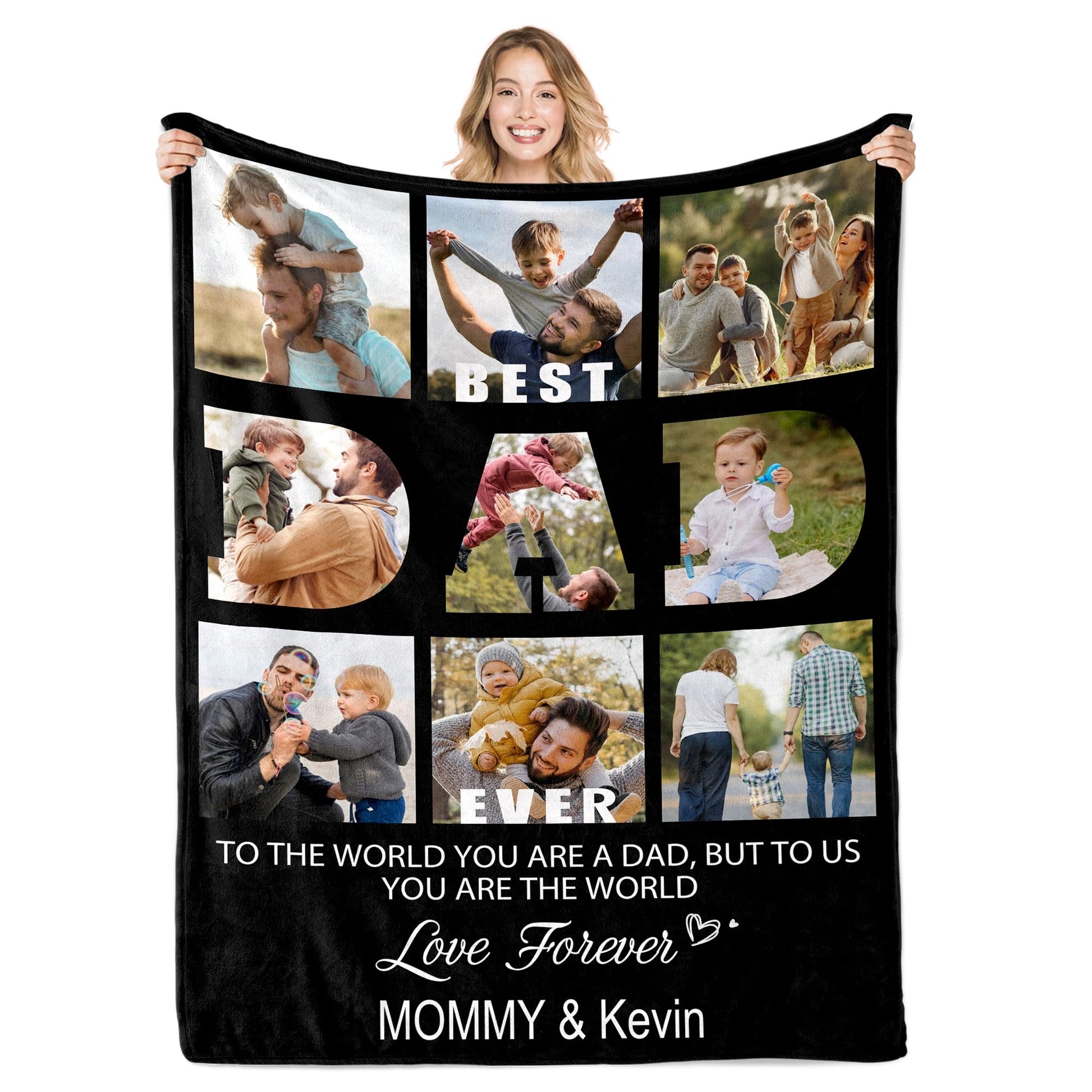 Ships Next Day Custom Photo Blanket for Valentine Day Personalized Thows Blanket with Picture Mothers Day Birthday Gift for Her/Him Customized Gifts for Girlfriend/Boyfriend - Printed in USA
