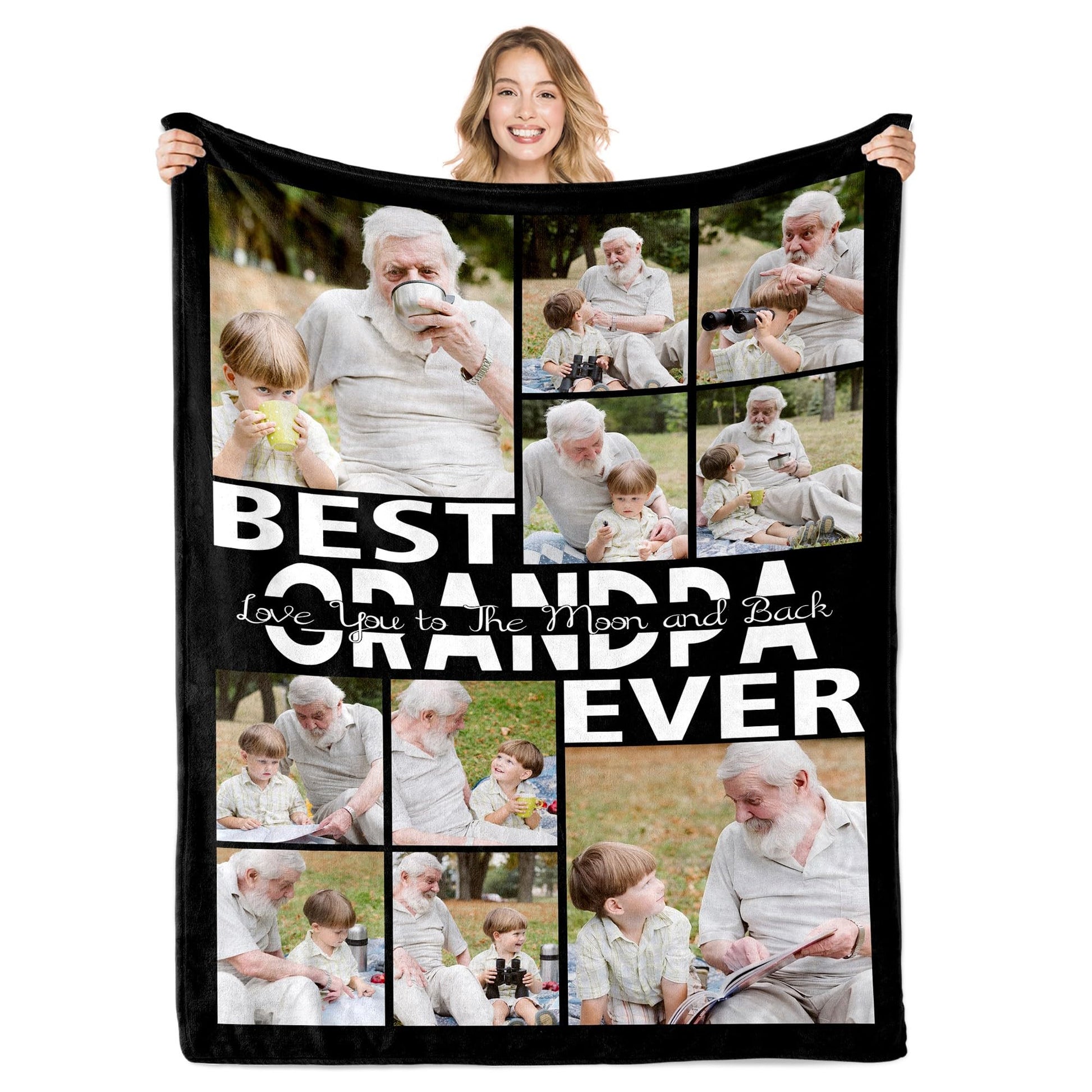 Ships Next Day Custom Photo Blanket for Valentine Day Personalized Thows Blanket with Picture Mothers Day Birthday Gift for Her/Him Customized Gifts for Girlfriend/Boyfriend - Printed in USA