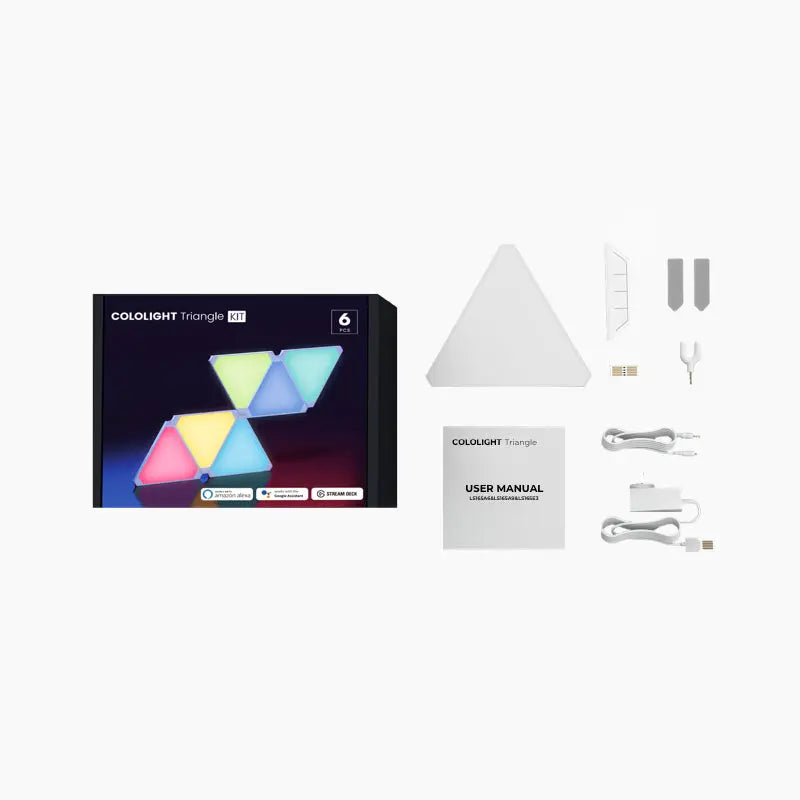 Cololight™ RGB Triangle Wall Light Panels (6PCS) – Customizable LED Kit