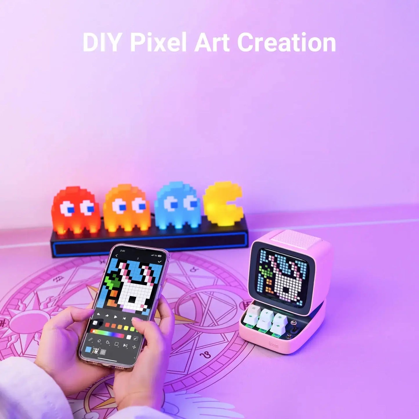 Retro Pixel Art Wireless Bluetooth Speaker by Divoom™ – Portable Smart LED Speaker