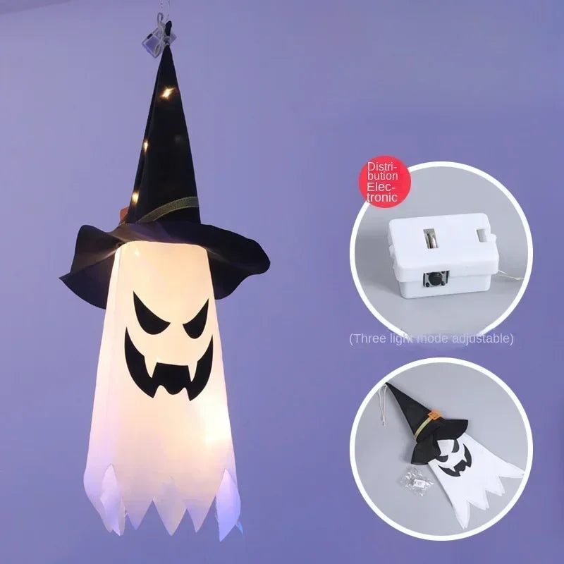 Light-Up Hanging Ghost Decorations – Spooky Halloween Indoor & Outdoor Party Décor
