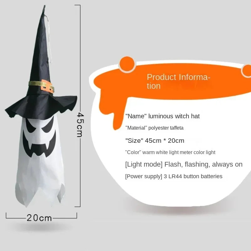 Light-Up Hanging Ghost Decorations – Spooky Halloween Indoor & Outdoor Party Décor