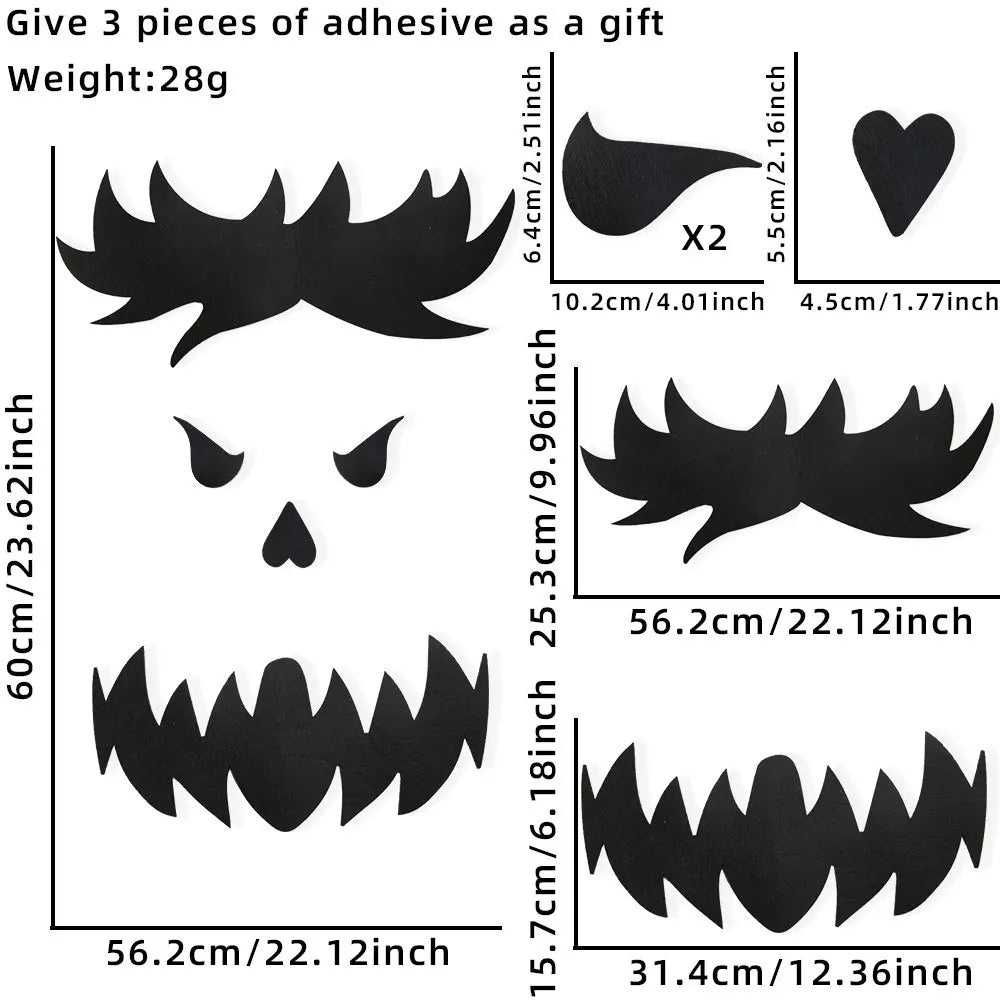 Halloween Window & Door Stickers β Spooky Seasonal Decorations