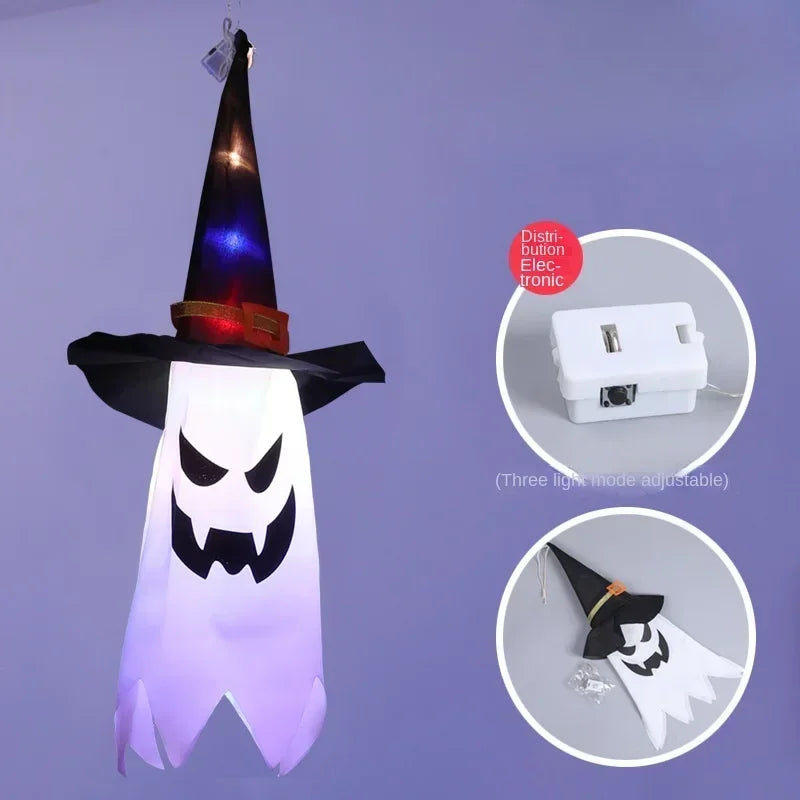 Light-Up Hanging Ghost Decorations – Spooky Halloween Indoor & Outdoor Party Décor