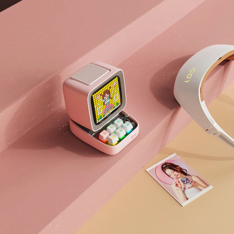 Retro Pixel Art Wireless Bluetooth Speaker by Divoom™ – Portable Smart LED Speaker