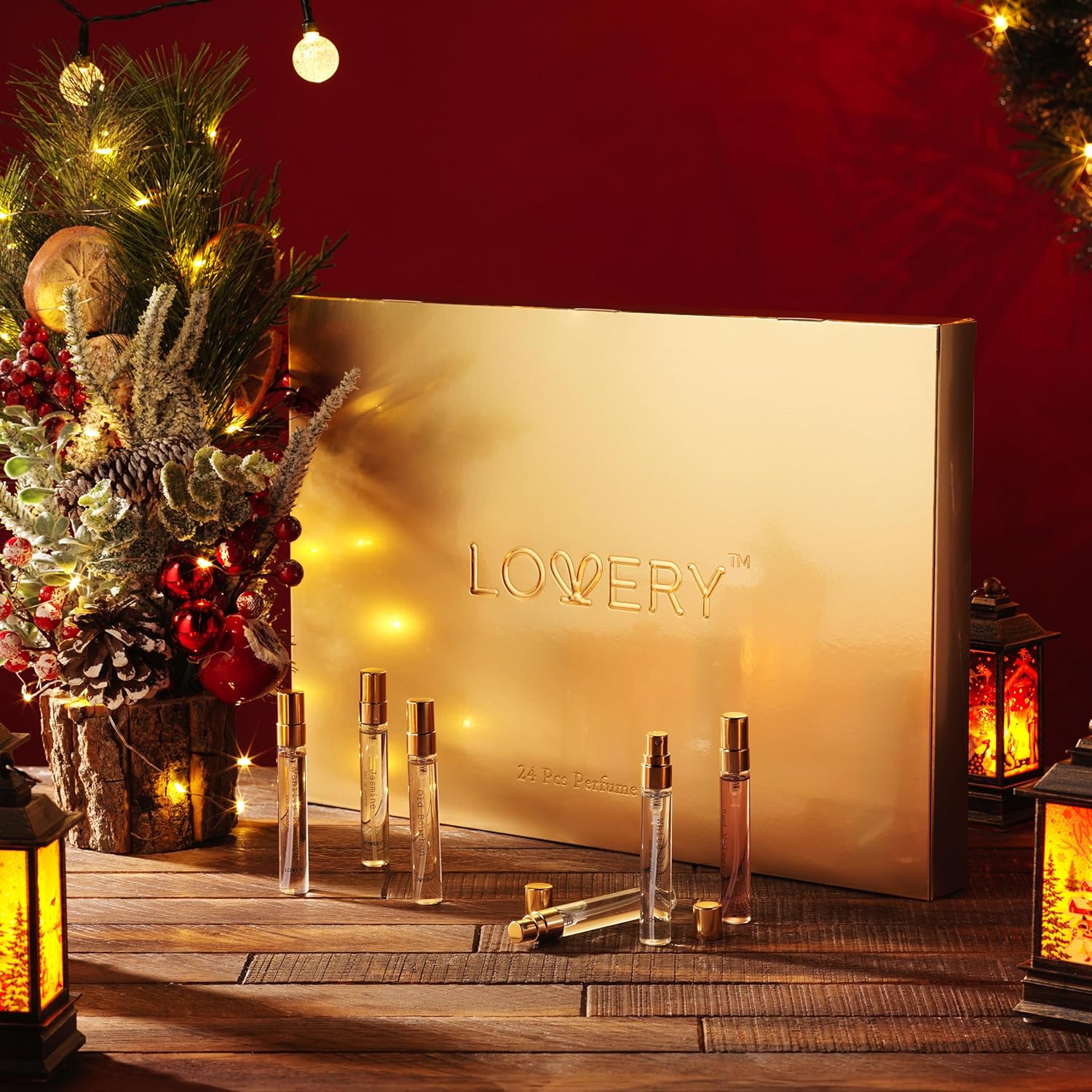 Advent Calendar 2025 Adult Women – 24pc Perfume Gift Set for Her – Christmas Beauty Gifts for Women, Wife, Mom, Teen Girls Floral Fragrance Sampler, Travel-Size Perfumes - Holiday Countdown Calendar