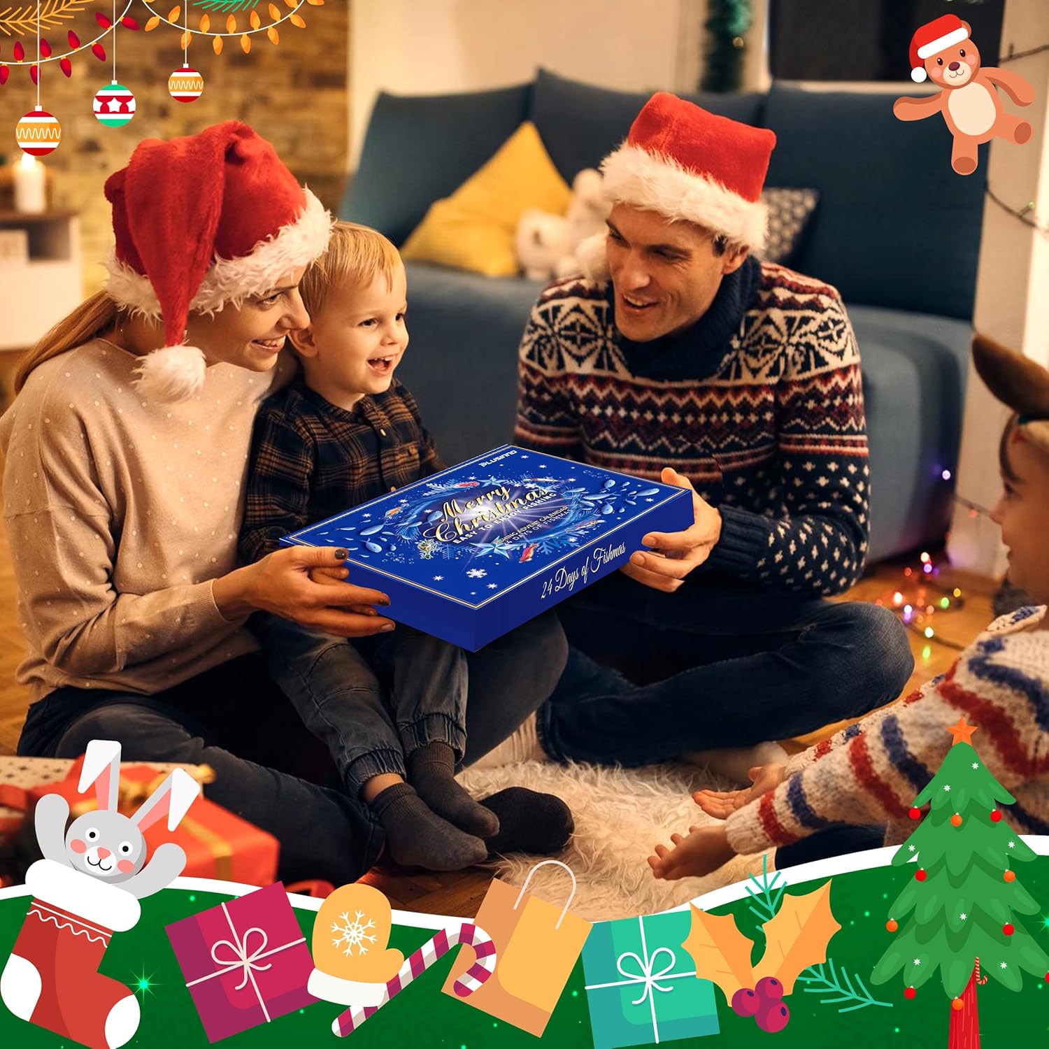Advent Calendar 2025 Adult Fishing Advent Calendar Fishing Gifts For Men Teens Boys 24 Days Christmas Countdown Calendar Fishing Tackle Lures Gifts For Men