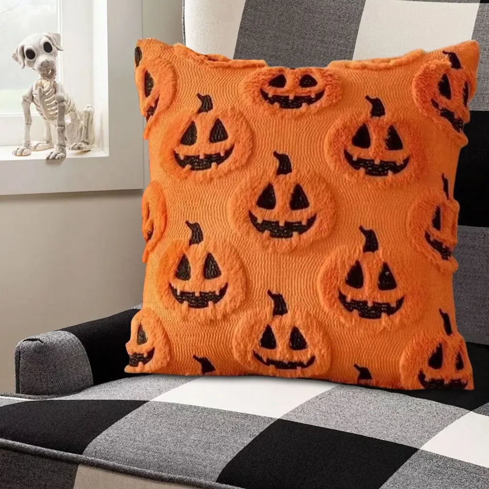 Halloween Decoration For Home Cartoon Pumpkin Bat Ghost Pillowcase Horror Soft Pillowcase Party Supplies Haloween Home Ornament