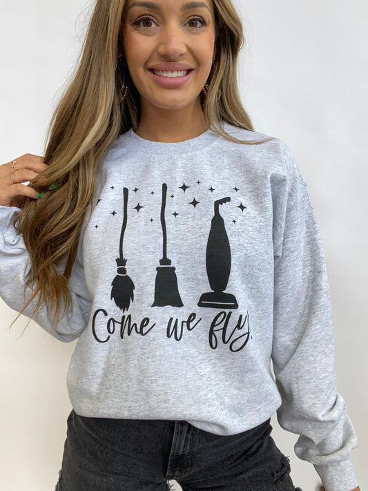 “Come, We Fly” Women’s Top – Hocus Pocus Halloween Hoodie, Sweatshirt, or Tee