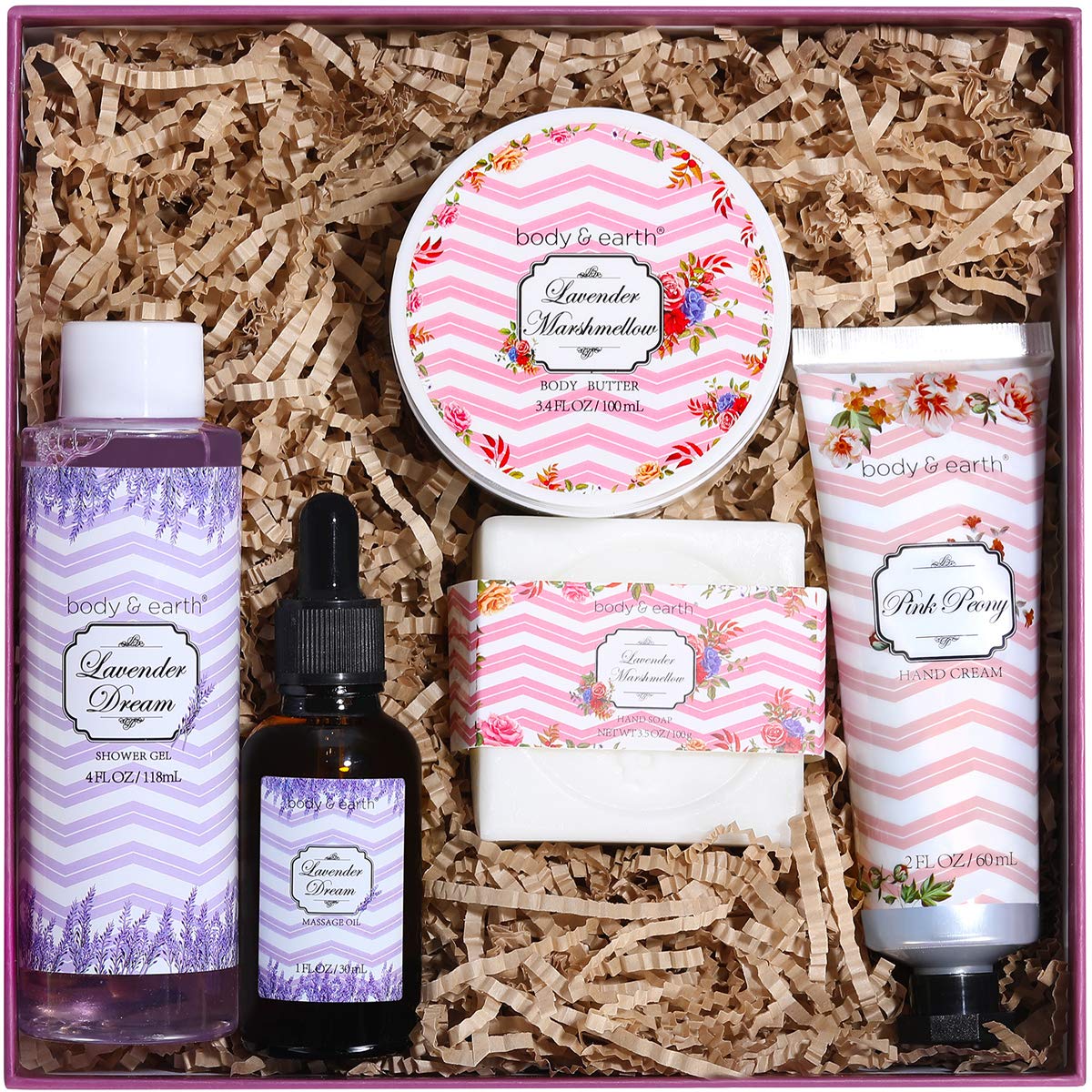 Body & Earth  Home 5 Pieces Bath Gift Set